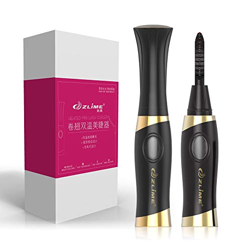 Heated Eyelash Curler, ZLiME Electric Eyelash Curler Electronic Eye Lashes Curling Comb Quick Heating Long Lasting USB Rechargeable Natural