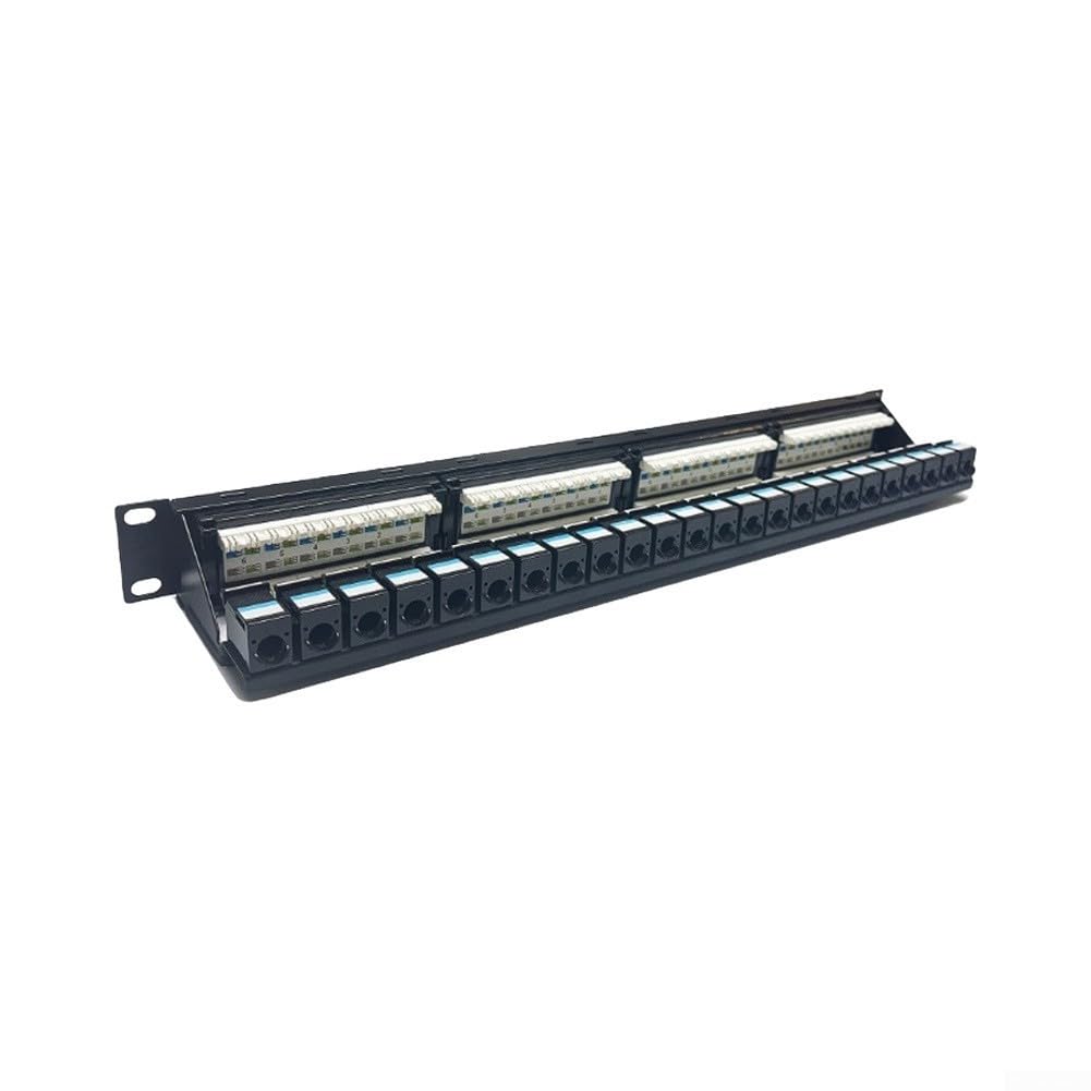 Patch Panel Cat6 a 24 porte,Montaggio su rack 1U,Rack di dati di