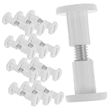 NULYLU Kit de Fijación para Muebles 50 Piezas Sujetadores de Conexión de Tablero Tornillos de Fijación Color Claro Herrajes para Unir Paneles Madera Montaje Seguro Bricolaje Hogar