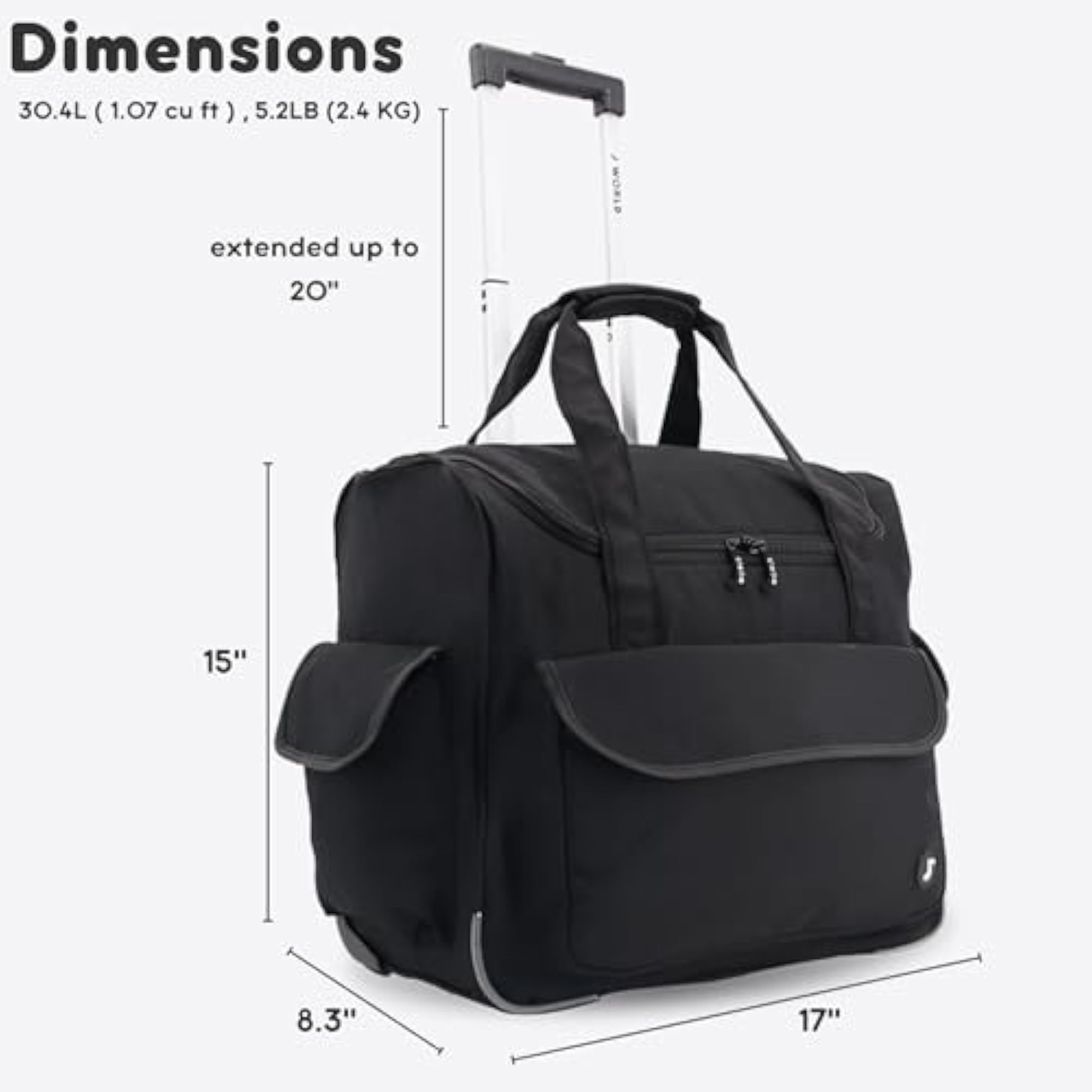 Donna Rolling Tote Bag on Wheels