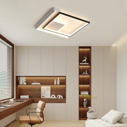 Plafonnier LED dimmable avec télécommande pour salon moderne