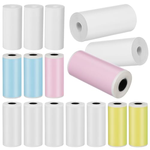 Papier thermique pour mini imprimante autocollant et pack de 16 rouleaux mémos