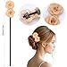 4 Pcs Flower Hair Bun Maker Elegant Lazy Hair Curler Rhinestone Hand-Embroidered French Butterfly Twist Scrunchies Hairstyle Shaper Accessories Sparkly Ball Clip for Women Long Hair