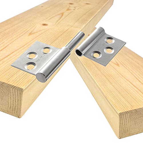 Acrux7 12Pcs 3 Inch Lift Off Hinges Small Flag Hinges 304 Stainless Steel Detachable Door Hinges For Cabinet Door (Silver) #TOP4