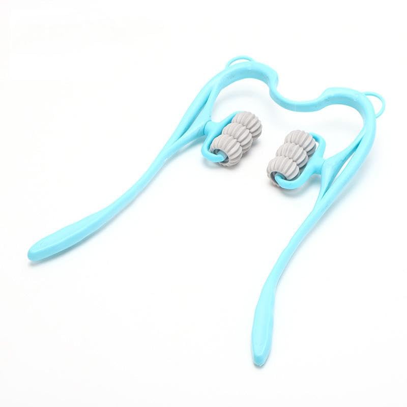 LuxFit Manual Neck Massager Tool Roller for Pain Reilef Shoulder and Cervical Neck Massager Shiatsu Deep Tissue Trigger Point Manual Self Muscle Cervical Spine Massage