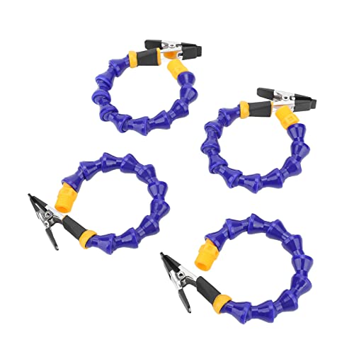 Image of 4PCS Helping Hands Abs Flexible Arms with Aluminium Alloy Base and Removable Rubber Bootthird Hand Soldering Tool for Professional Welders Hobbyists (4PCS)
