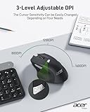 acer Wireless Mouse for Laptop, Computer Mouse Cordless with 2.4GHz USB Receiver, 3 Adjustable DPI Ergonomic USB Mice, 6 Buttons Compatible with PC, Notebook, MacBook Pro/Air, Chromebook, Windows - Image 3