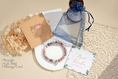 Image of morniface Inspirational Gifts for Women,Natural Stone Bracelet for Mom Daughter Friends Sister Wife Grandma Aunt
