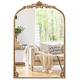 COSTWAY Espejo de Pared Vintage, Baño (90 x 61 cm)