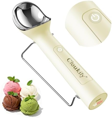 Heated Ice Cream Scoop Rechargeable with ON/OFF Switch(Latest Gen...
