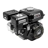 Deinungen 4-Takt Mehrzweckmotor mit 7,5 PS, 212 ccm Benzinmotor für Rasenmäher, Generator & Wasserpumpe, Luftgekühlter Einzylindermotor mit Handstart & Ölalarm, 3,6 L Tankinhalt(Schwarz)