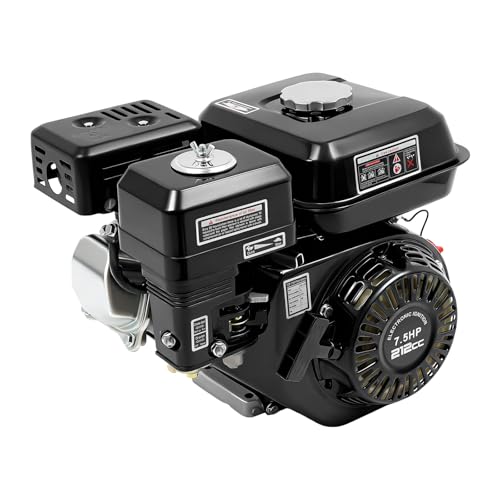 4-Takt 7,5 PS Benzinmotor, 4KW 210CC Standmotor Kartmotor Antriebsmotor Elektrostart Gasmotor Ersatzmotor Austauschmotor Schwerlastmotor für Rasenmäher, Rasentraktor, Rüttelplatte, Stromerzeuger