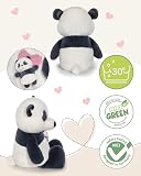 NICI Panda z kieszonką-sercem i malutką pandą, miękki pluszak, urocza maskotka do przytulania i zabawy, świetny pomysł na prezent dla dzieci i dorosłych, 40 cm, czarna – 62612