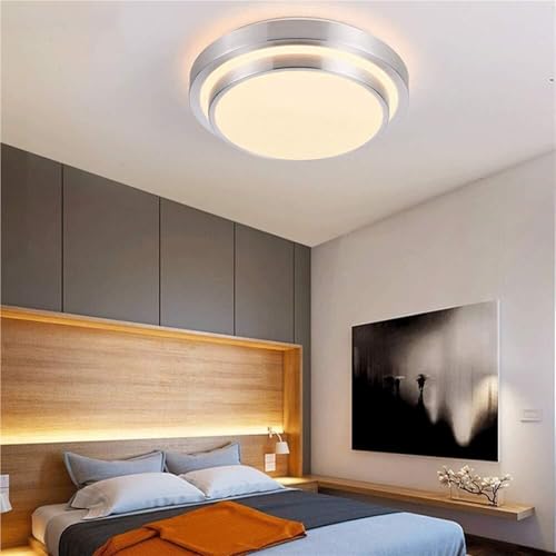 Plafonnier LED encastré argenté au design géométrique chic - 5