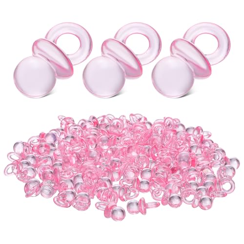 Garneck 100 Cuentas Acrílicas Para Chupetes Minichupetes Para Shower Decoraciones Para Fiestas Decoración Para Shower De Niña Suministros Para Shower Chupete Rosa