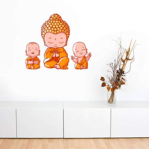 Image of Lord Buddha PVC Vinyl,Wall Sticker for Home Decor - Ideal for Living Room, Bedroom, Hall, Kids Room, Play Room (Size -45 cm x 45 cm) (Little Budha)