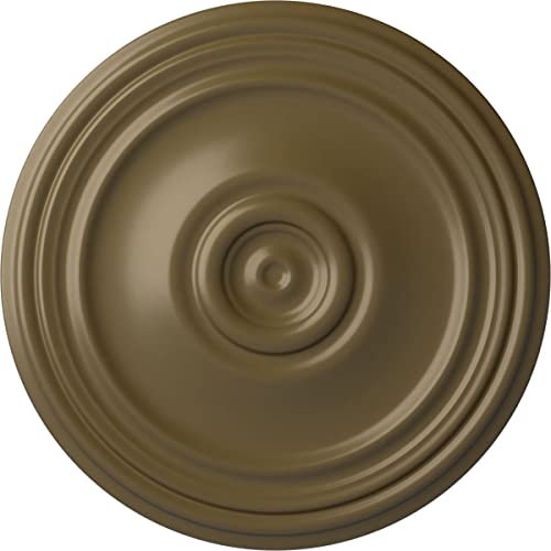 Ekena Millwork CM21REMMF 21" OD x 1 1/4 P Reece Ceiling Medallion (fits Canopies up to 6 3/4), Hand-Painted, Mississippi Mud