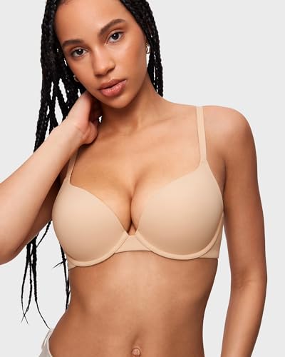Image of INLYRIC Women's Push Up Bra Tshirt Demi Supportive Bras Underwire Plunge Padded Comfortable Inbarely Plus Collection