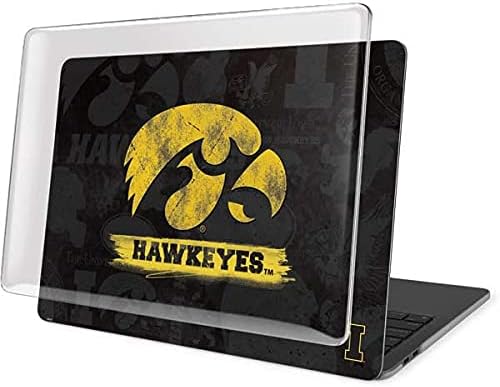 Skinit Case + Skin Compatible with MacBook Pro 16in (2019-20) - Officially Licensed Iowa Hawkeyes Distressed Logo Design