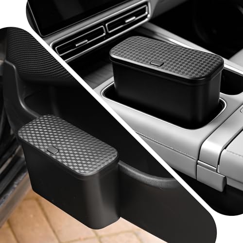 Image of Car Trash Can, Waterproof Multi Functional Auto Trash Bin for Door /Console /Seat Back,Leak-Proof Trash Can for Car, Truck, SUV - Essential Car Accessories for Organization (black2)