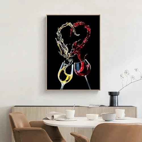 Impression photo de danse du vin rouge abstraite toile murale 60x90cm décoration bar