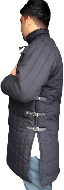 Miniatura 5 de THE MEDIEVALS Medieval Espesor Acolchado Mangas Completas Gambeson Abrigo Aketon Chaqueta Armadura
