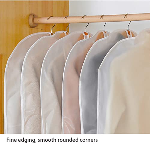 DDGAO Garment Covers Dustproof Clothes Covers Moth Proof Coat Bag with Zip PEVA Translucent Dress Cover Waterproof Anti-mite Breathable Suit Protector 5pcs (60x100cm) - Image 3