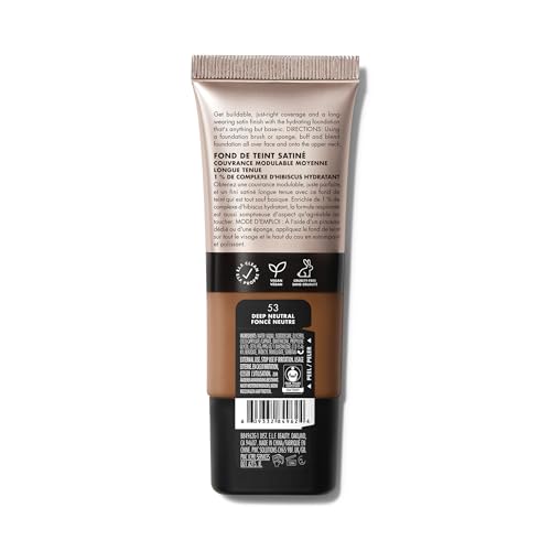 Image of e.l.f. Soft Glam Foundation, Medium Coverage, Long-Lasting & Buildable Foundation For A Smooth, Satin Finish, Vegan & Cruelty-Free, 53 Deep Neutral