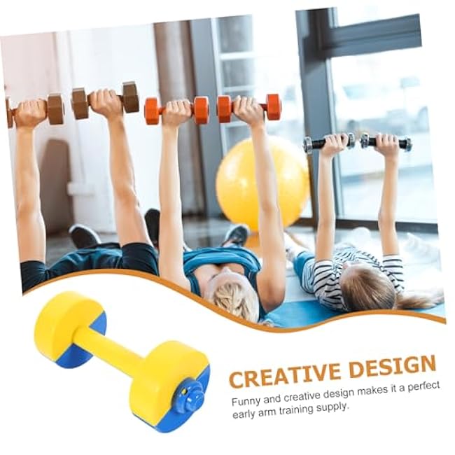 NUOBESTY 1 Pair Kids Weightlifting Dumbbells Plastic Home Exercise Dumbbell Kids Weight Lifting Set Exercise Fitness Dumbbells(Random Color)