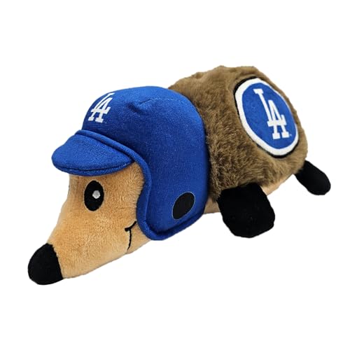 MLB Los Angeles Dodgers Brinquedo de Ouriço de Pelúcia para Cães e Gatos, Brinquedo Legal Macio para