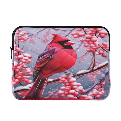 Funda para portátil 13-14 pulgadas roja con diseño navideño