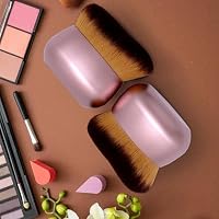 Extra Large Body Makeup Brush For Self Tanner, Leg Makeup &Bronzer Blend,75 mm Wide-headed Kabuki Brush Provides More Even &Pretty Application, Oval Face&Back Makeup Brush, Wet&Dry Use- Pink Rose Gold — image 7