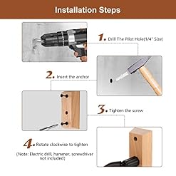 NUOSIYA Support Guitare Mural, 3 pièces Classique Porte Guitare pour Basses, Acoustique Guitare, Banjo, Mandoline, Accessoire Guitare Bois Universel Réglable Accroche Guitare pour Bureau Home Studio - Les Beatles, Paul McCartney, John Lennon, RIngo Starr, George Harrison NUOSIYA Support Guitare Mural, 3 pièces Classique Porte Guitare pour Basses, Acoustique Guitare, Banjo, Mandoline, Accessoire Guitare Bois Universel Réglable Accroche Guitare pour Bureau Home Studio – Image 5