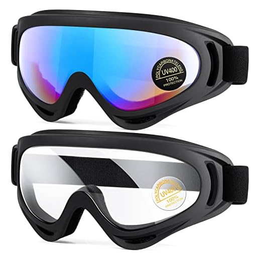 MAMBAOUT 2-Pack Snow Ski Goggles, Snowboard Goggles for Men, Women, Youth, Kids, Boys or Girls