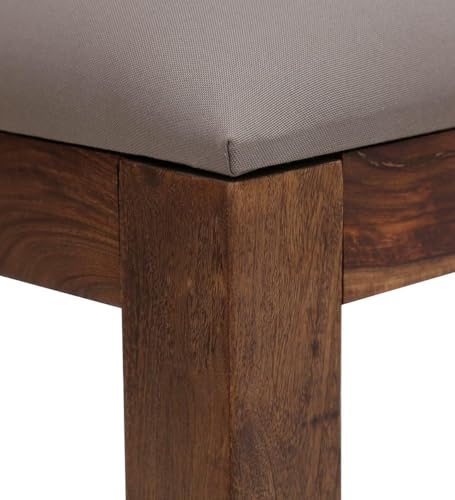 Image of Dining Table Bench Dining Room Living Room | for Seating 2 Person Wooden Bench Home Furniture (Gray Valvet)