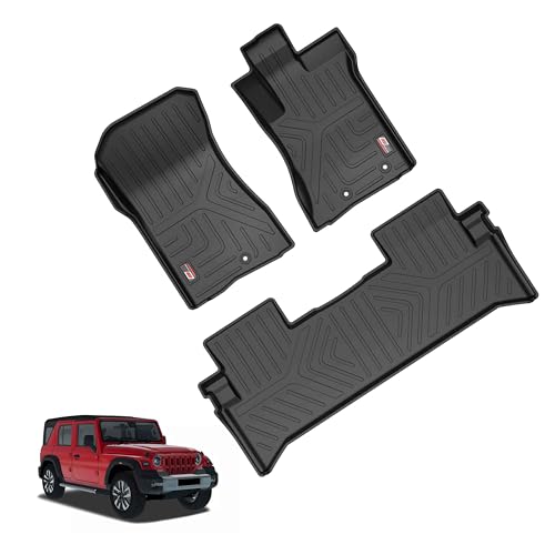 Image of GFX Car Floor Mats for Mahindra Thar Roxx (2024 Onwards) Automatic | Waterproof, Anti-Slip & Durable | All-Weather Protection, Easy to Clean & Long-Lasting Foot Mats for Ultimate Safety & Comfort.