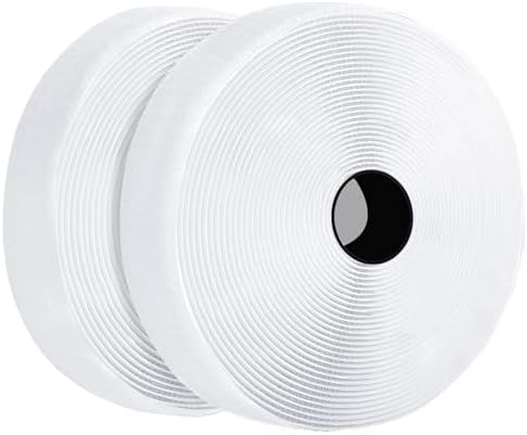 Bande Adhésive Velcro 25m - Mâle Et Femelle, Blanc, 1,6cm De Large, Pour Moustiquaire, Rideaux, Fixation Intérieure/extérieure