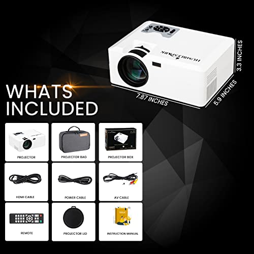 image for HUMBLESPARK Mini Projector 200 ANSI Lumens Multimedia Home& Outdoor Th