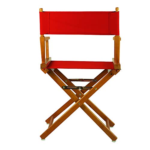 Casual Home 18" Director's Chair Honey Oak Frame With Red Canvas #TOP4
