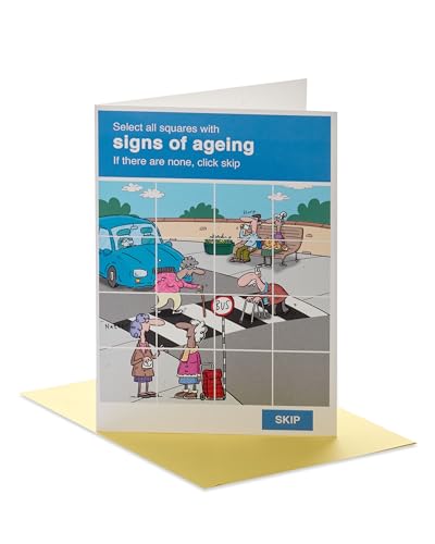 UK Greetings | Birthday Card | Happy Birthday Gifts | Her/Him | Funny Aging Joke Design | With Envelope | 133 x 184 mm