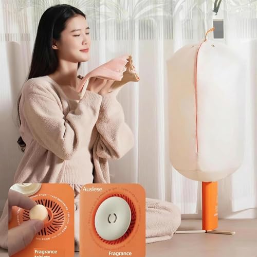 Image of Auslese Mini Portable Electric Clothes Dryer Book Style Foldable 300W Low Power Compact Dryer for Baby Clothes Socks Innerwear Delicates Travel Apartment Dorm Small Space