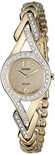 �Z�C�R�[ Seiko Women's SUP176 Swarovski Crystal-Accented Stainless Steel Solar Watch [���s�A���i]