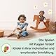 Heless 1480 - Puppenkleidung aus 100 Prozent Bio-Baumwolle, Strickstrampler in Ecru für Puppen und Kuscheltiere der Größe 28-35 cm