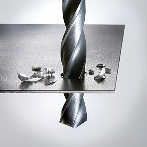 kwb HSS Metallbohrer Ø 13 mm - Abgedrehter Schaft, DIN 338 - Spiralbohrer für Metall - Universell einsetzbar