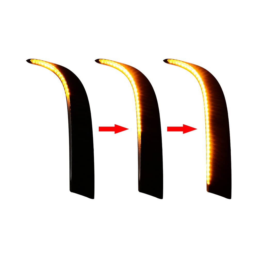 Astra Depot Pair LED DRL White Daytime Running Blue City Light with Sequential Amber Turn Signal Lamp Kit Compatible with 2020-2022 2023 Toyota Highlander XSE