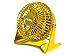 Perel Ventilador DE SOBREMESA-Ø 10 cm-Color Amarillo, 16 x 16 x 10