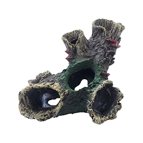 Mrtioo Reptile Cave House Bed Nest Habitat Hideouts, Basking Ledges, For Turtle Hermit Crab And Other Small Pet Amphibian Accessories, Aquarium Terrarium Landscaping Decorations - L8 #TOP9