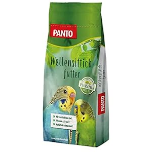 PANTO Wellensittichfutter mit Pluramin 25 kg – artgerechte Saatenmischung für Wellensittiche, Vogelfutter mit natürlichem Jod