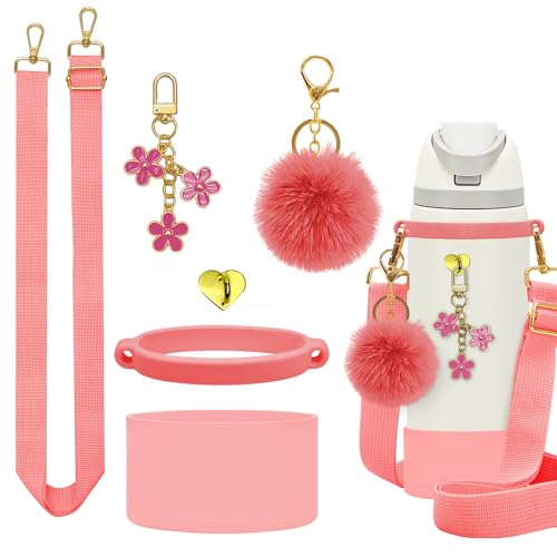 TQONEP Owala�E�H�[�^�[�{�g���p�A�N�Z�T���[ 64�I���X 32�I���X�A���߉\�ȃn���h���X�g���b�v�A�v���b�V���{�[���A�t�����[�`���[���A���o�[�����O�A�n�[�g�^�t�b�N�A�`���[���ASiliocne�u�[�c FreeSip 24�I���X32�I���X(�s���N�A