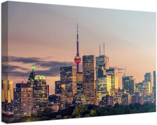 Dave Thompson CN Tower Sunset Framed Print